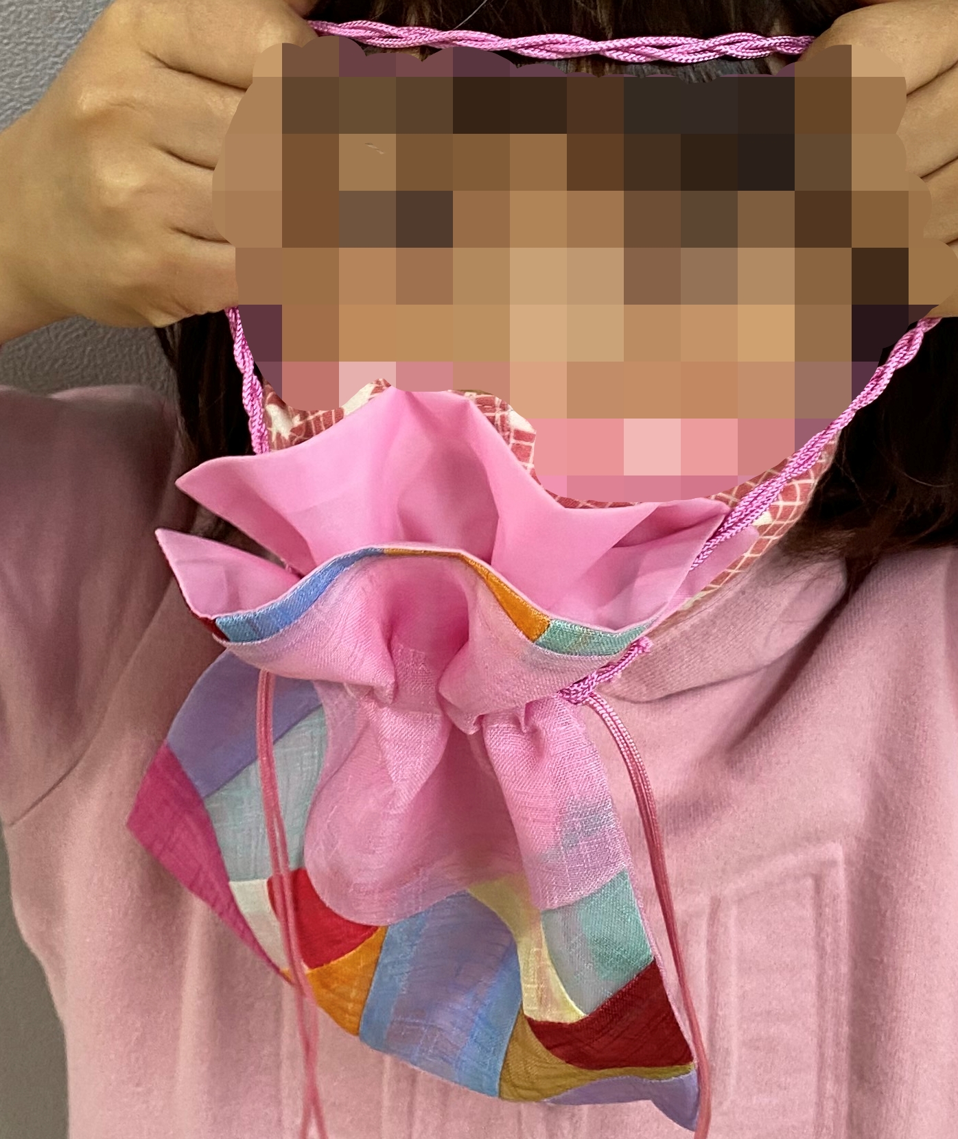 복주머니 끈 땋기 이미지