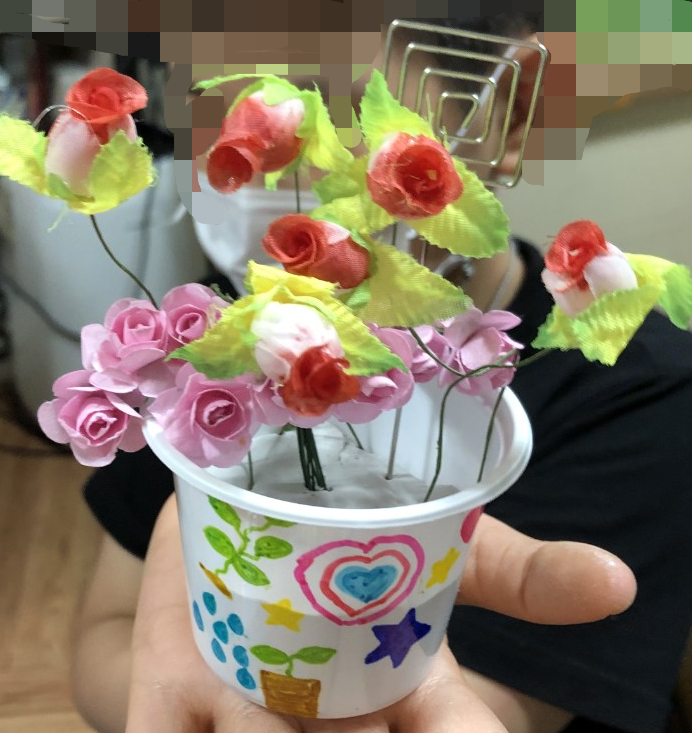 꽃 메모꽂이 화분 이미지